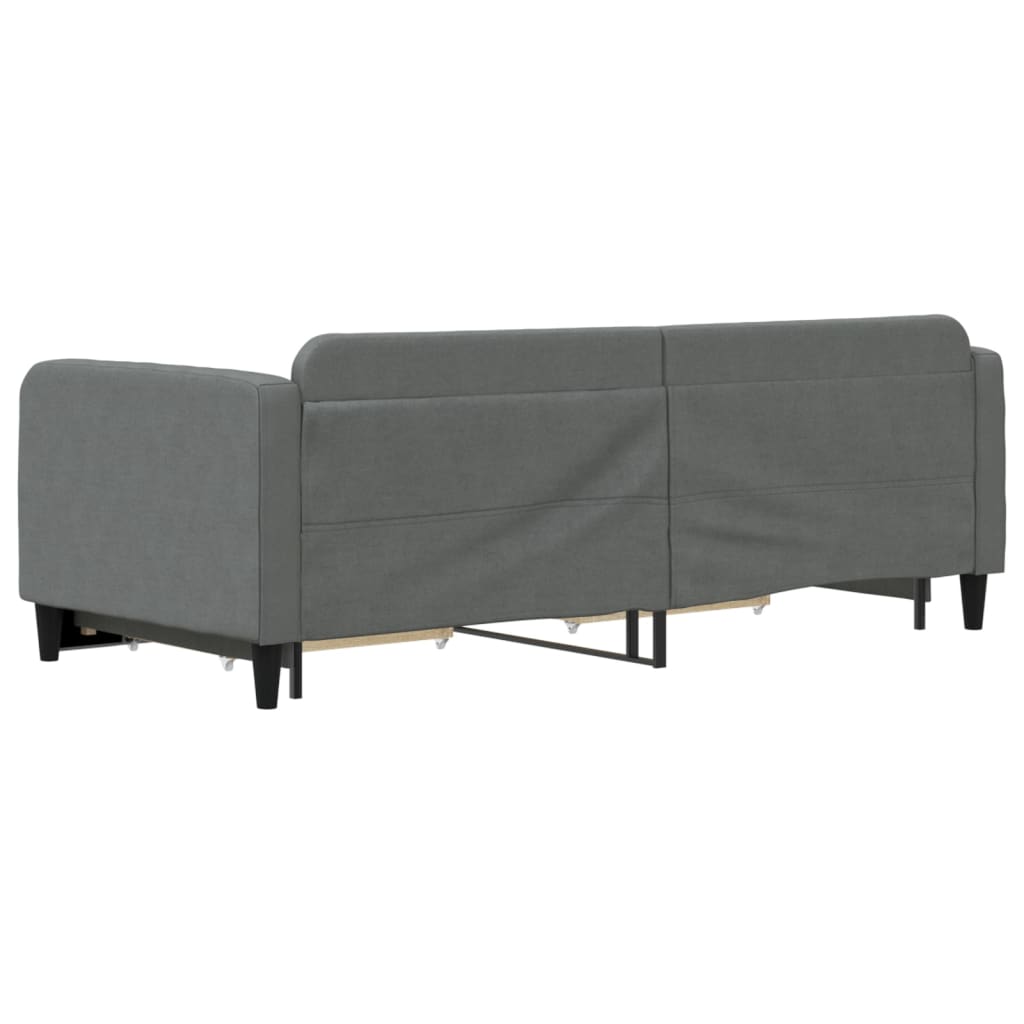 Daybed with Trundle Dark Grey Single Size