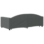 Single Daybed in Dark Grey with Trundle and Under-Bed Drawers