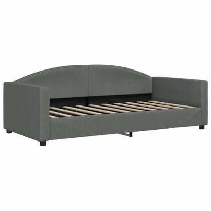 Single Daybed in Dark Grey with Trundle and Under-Bed Drawers