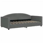Single Daybed in Dark Grey with Trundle and Under-Bed Drawers