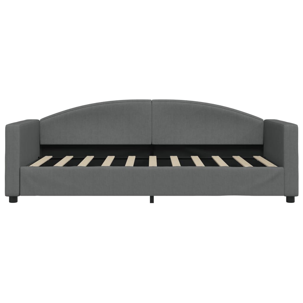Single Daybed in Dark Grey with Trundle and Under-Bed Drawers