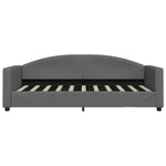 Single Daybed in Dark Grey with Trundle and Under-Bed Drawers