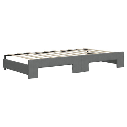 Single Daybed in Dark Grey with Trundle and Under-Bed Drawers