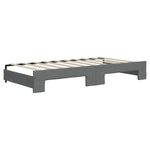 Single Daybed in Dark Grey with Trundle and Under-Bed Drawers