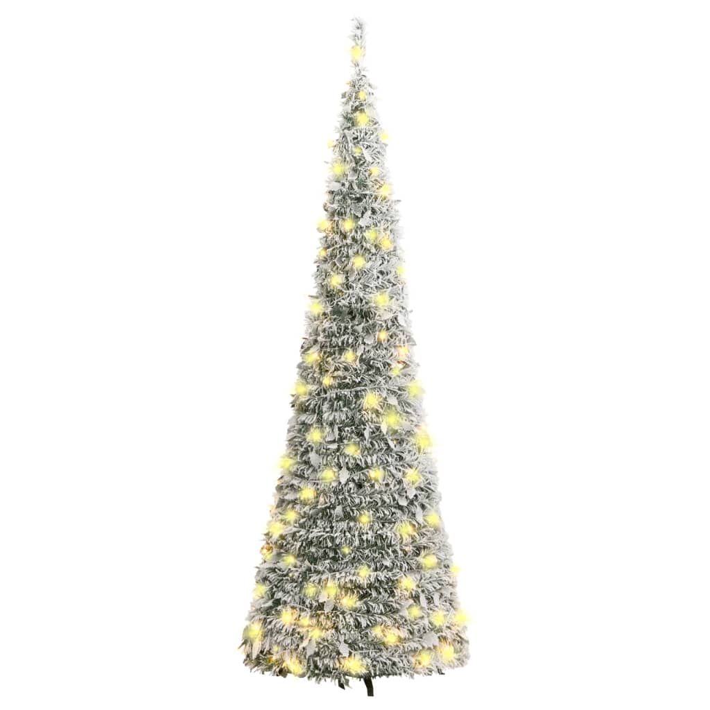 Artificial Christmas Tree Pop-up Flocked Snow 200 LEDs