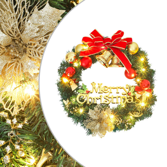 Christmas Wreath with 35 LEDs Green