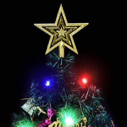 Mini Artificial Pre-lit Christmas Tree with 20 LEDs Green