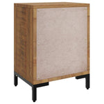 Solid Pinewood Bedside Cabinets 2 pcs 3-Drawer Side Tables with Metal Feet