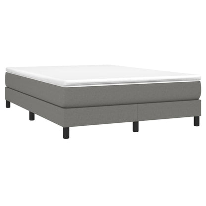 Dark Grey Fabric Box Spring Bed with Pocket Spring Mattress