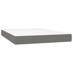 Dark Grey Fabric Box Spring Bed with Pocket Spring Mattress