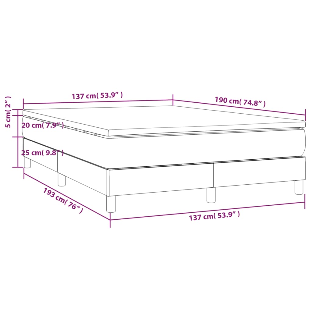 Dark Grey Fabric Box Spring Bed with Pocket Spring Mattress