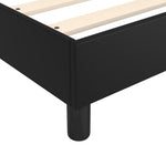 Black Full Box Spring Bed with Faux Leather Mattress Pocket Spring Support
