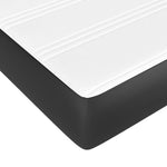 Black Full Box Spring Bed with Faux Leather Mattress Pocket Spring Support