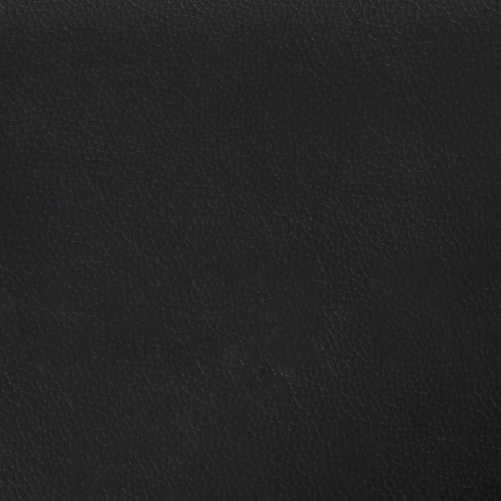 Black Full Box Spring Bed with Faux Leather Mattress Pocket Spring Support