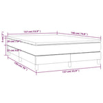 Black Full Box Spring Bed with Faux Leather Mattress Pocket Spring Support