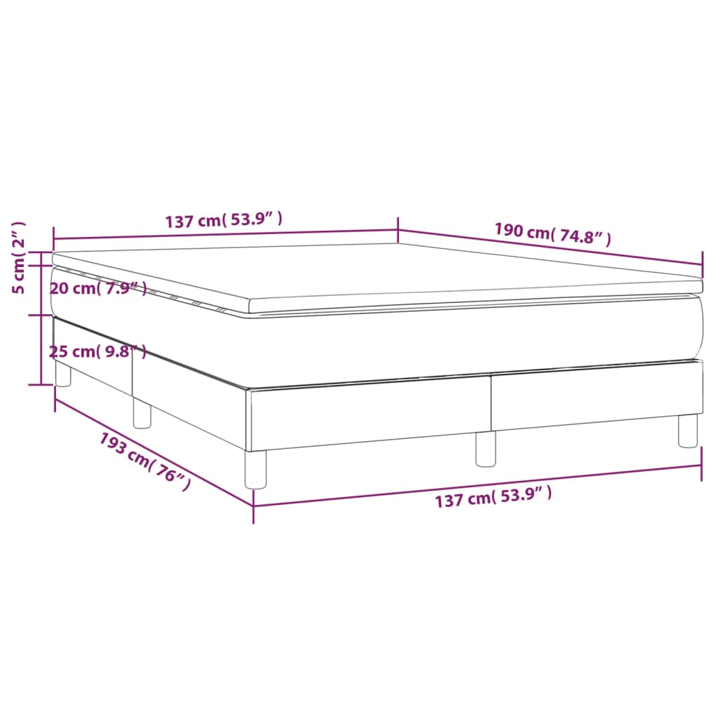 Black Double Velvet Box Spring Bed with Pocket Spring Mattress and Foam Topper