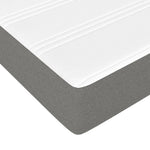 Dark Grey Double Box Spring Bed with Mattress Fabric Pocket Spring Support