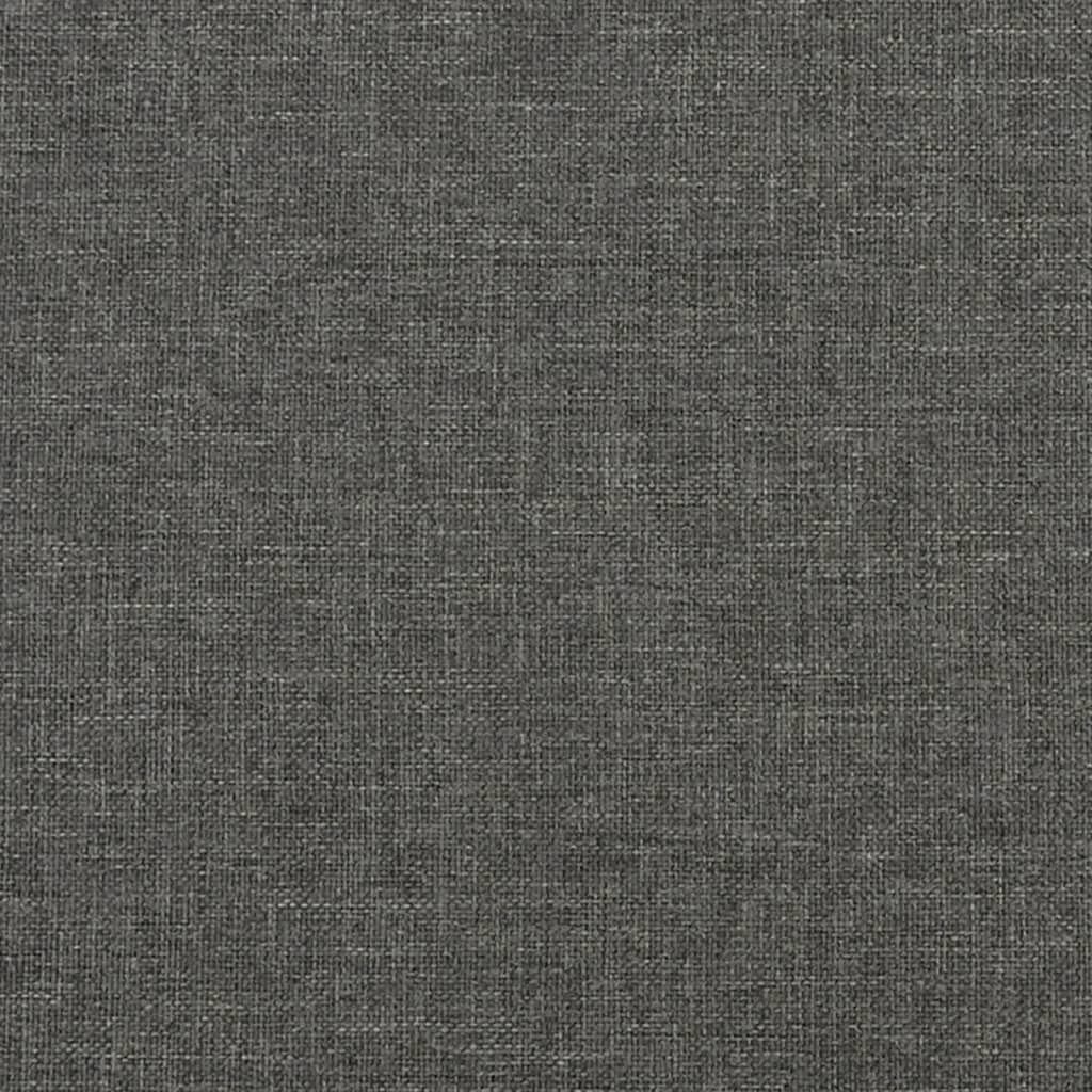 Dark Grey Double Box Spring Bed with Mattress Fabric Pocket Spring Support