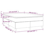 Dark Grey Double Box Spring Bed with Mattress Fabric Pocket Spring Support
