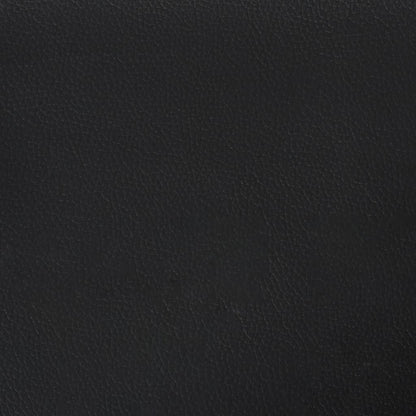 Black Double Box Spring Bed with Pocket Spring Faux Leather Mattress 