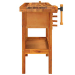 Solid Acacia Wood Workbench Drawers Vices | HomeAndLiving
