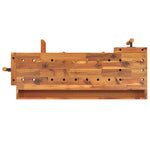 Solid Acacia Wood Workbench Drawers Vices | HomeAndLiving