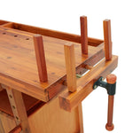 Acacia Wood Workbench Drawers Vices Storage | HomeAndLiving