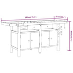 Acacia Wood Workbench Drawers Vices Storage | HomeAndLiving