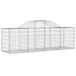 Elegant Archway Gabion Baskets: Set of 2 Galvanized Iron Garden Accents