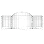 Elegant Archway Gabion Baskets: Set of 2 Galvanized Iron Garden Accents