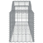 Elegant Archway Gabion Baskets: Set of 2 Galvanized Iron Garden Accents