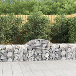 Elegant Archway Gabion Baskets: Set of 2 Galvanized Iron Garden Accents