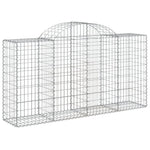 Artisanal Ambience: Set of Galvanized Iron Arched Gabion Baskets