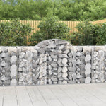 Artisanal Ambience: Set of Galvanized Iron Arched Gabion Baskets