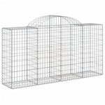Elevate Your Landscape: Trio of Galvanized Iron Arched Gabion Baskets