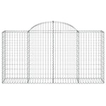 Elevate Your Landscape: Trio of Galvanized Iron Arched Gabion Baskets