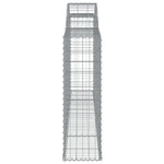 Elegance in Geometry: Set of 2 Galvanized Iron Arched Gabion Baskets