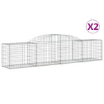 Galvanised Arched Gabion Baskets: A Duo of Elegance