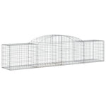Galvanised Arched Gabion Baskets: A Duo of Elegance