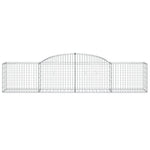 Galvanised Arched Gabion Baskets: A Duo of Elegance