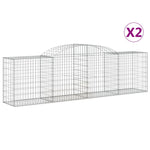 Elegance in Metal: Twin Arched Gabion Baskets