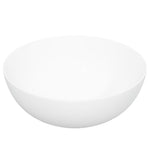 Whimsical Waves: Round White Ceramic Wash Basin