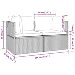 Space Saving 2 Seater Garden Sofa with Relaxing Seating Urban Style