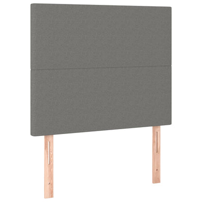 Dark Grey King Single Box Spring Bed with Fabric Mattress Pocket Spring Support