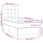 Dark Grey Fabric Box Spring Bed Pocket Spring Mattress King Single with Topper