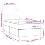 King Single Box Spring Bed with Mattress Pocket Spring Fabric Adjustable Headboard Dark Grey