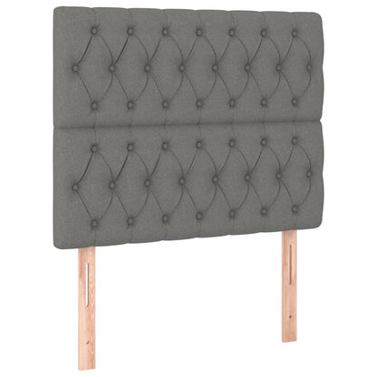 Dark Grey King Single Box Spring Bed with Fabric Pocket Spring Mattress