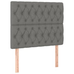 Dark Grey King Single Box Spring Bed with Fabric Pocket Spring Mattress