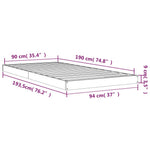 Single Pine Bed Frame Solid Wood 90x190cm | HomeAndLiving