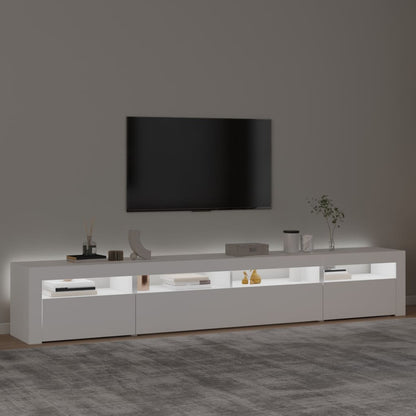 TV Cabinet LED Lights 240cm Entertainment Unit | HomeAndLiving